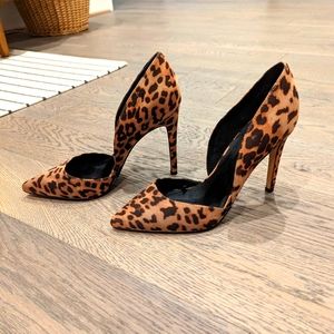 Express cheetah print heels
